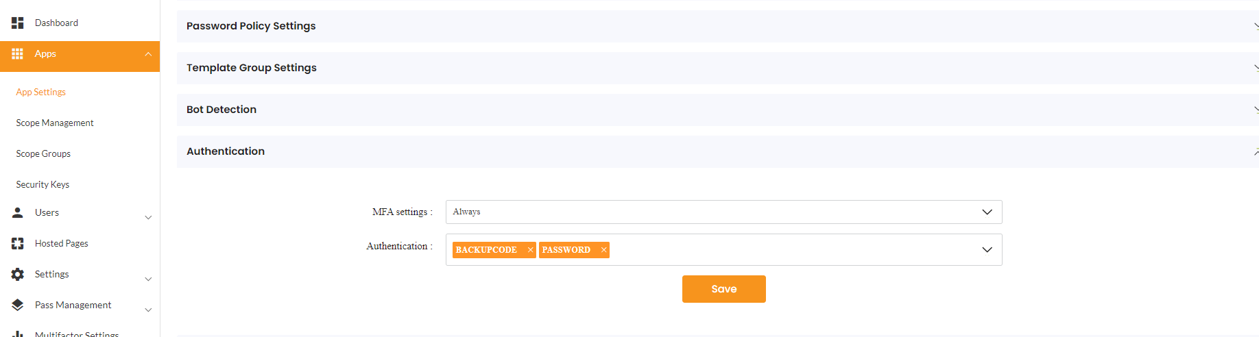 backup-code-creteria