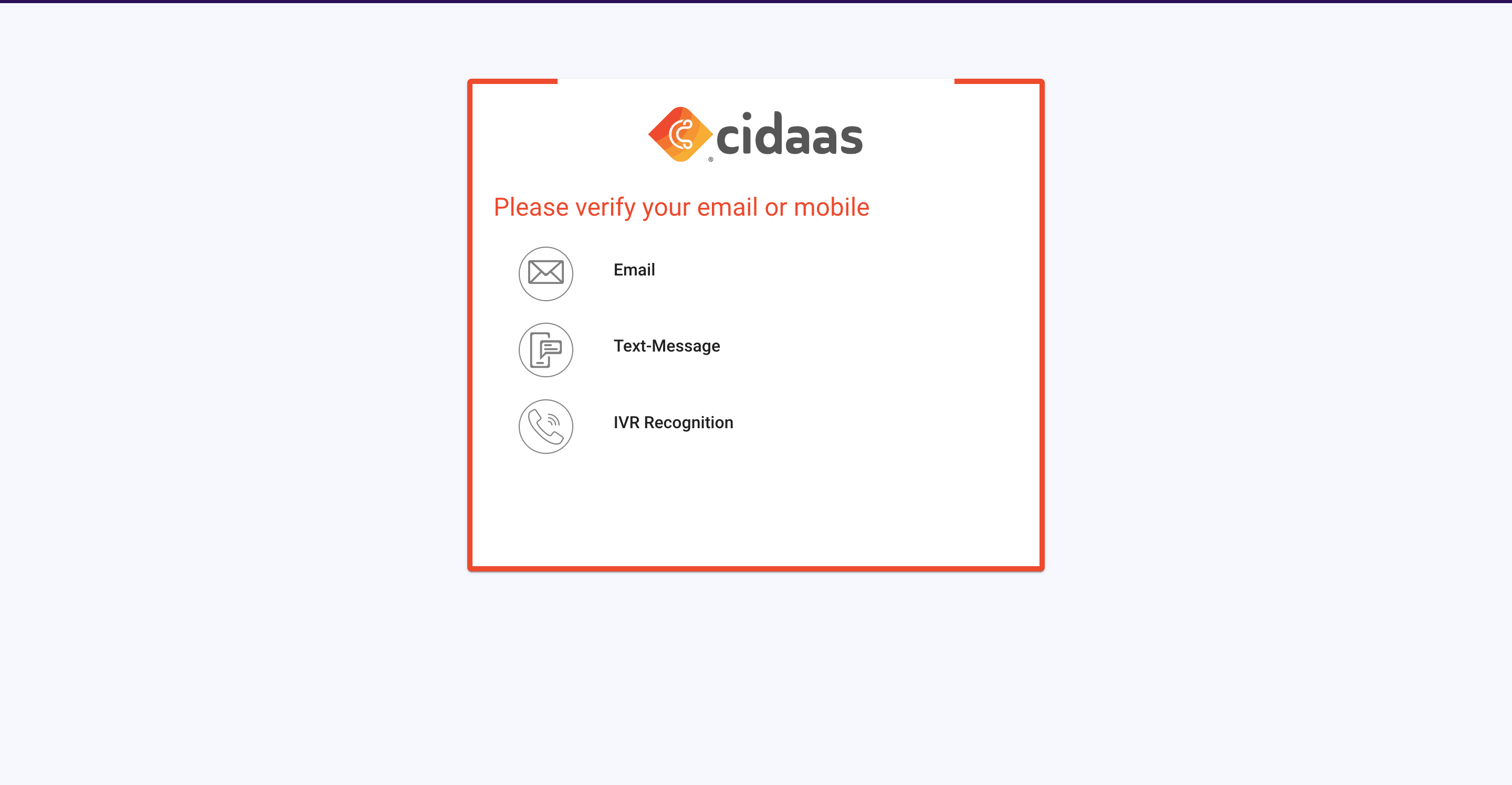 Communication medium verification prompt