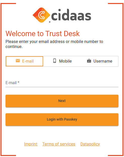Default login page