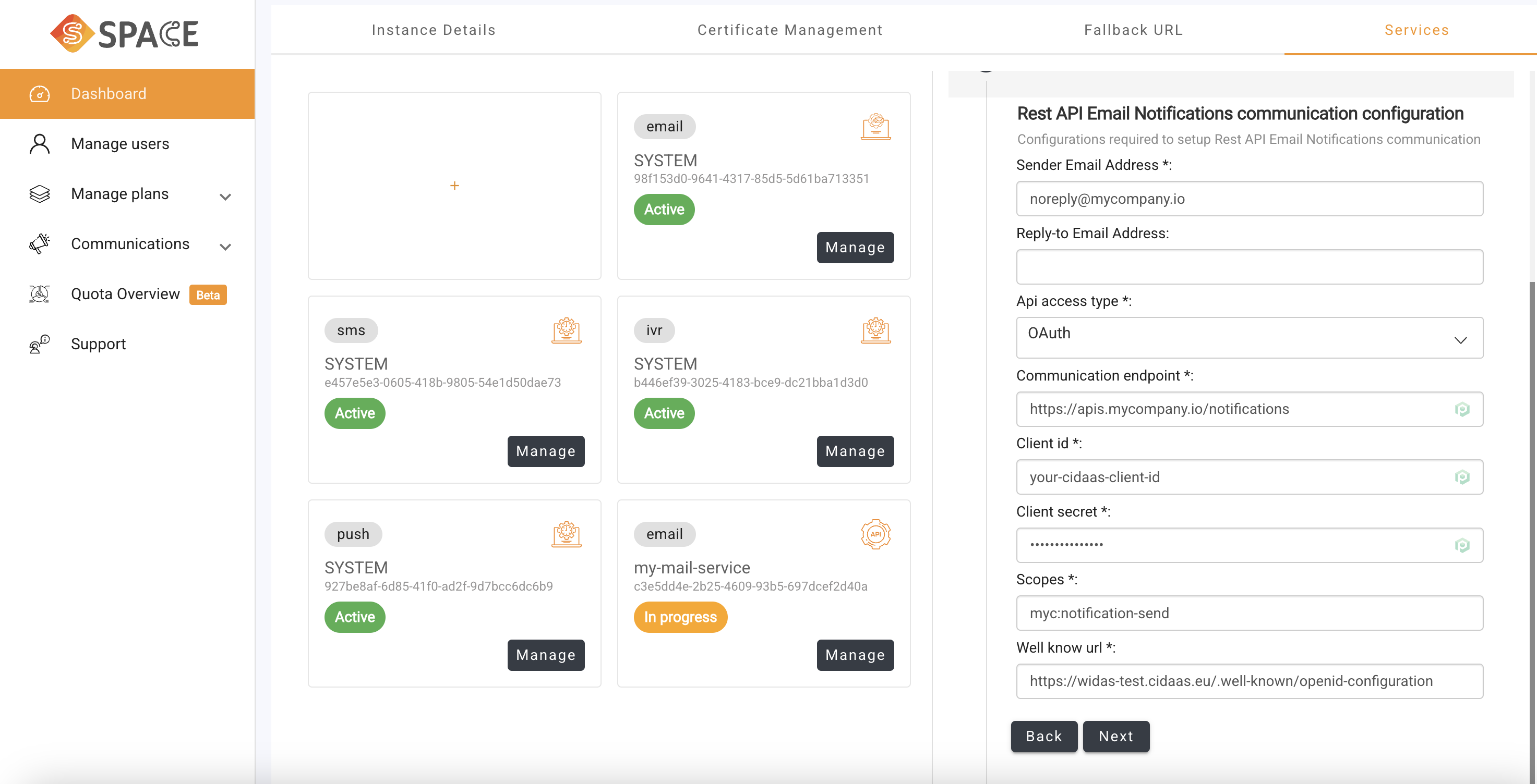 REST API OAuth setup