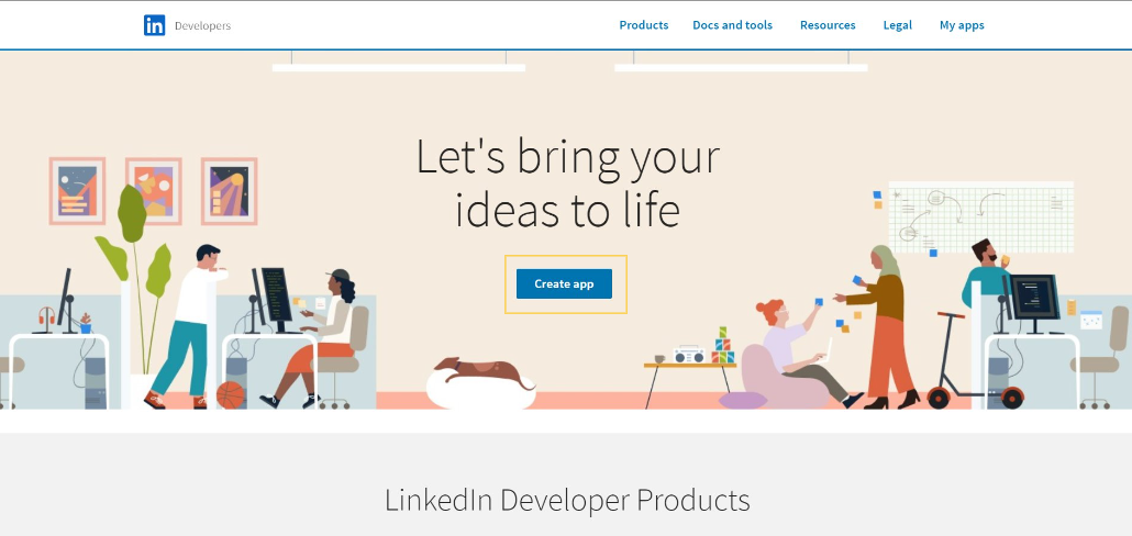 social-login-linkedin-create-app