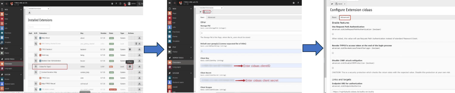 typo3-cidaas-login-endpoints
