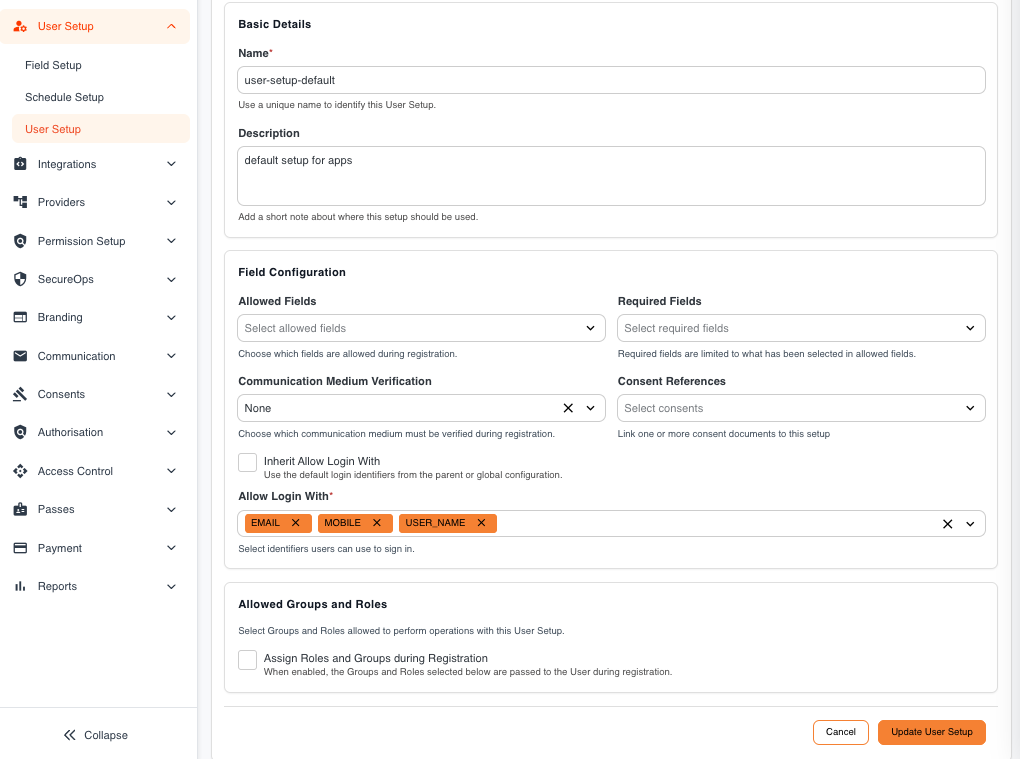 User App Setup in Trustdesk