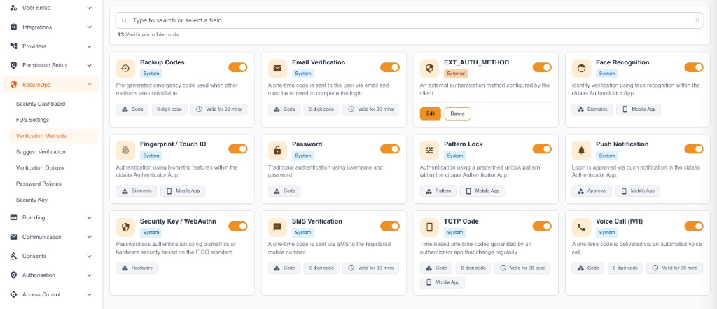 Verification Methods in Trustdesk (SecureOps)