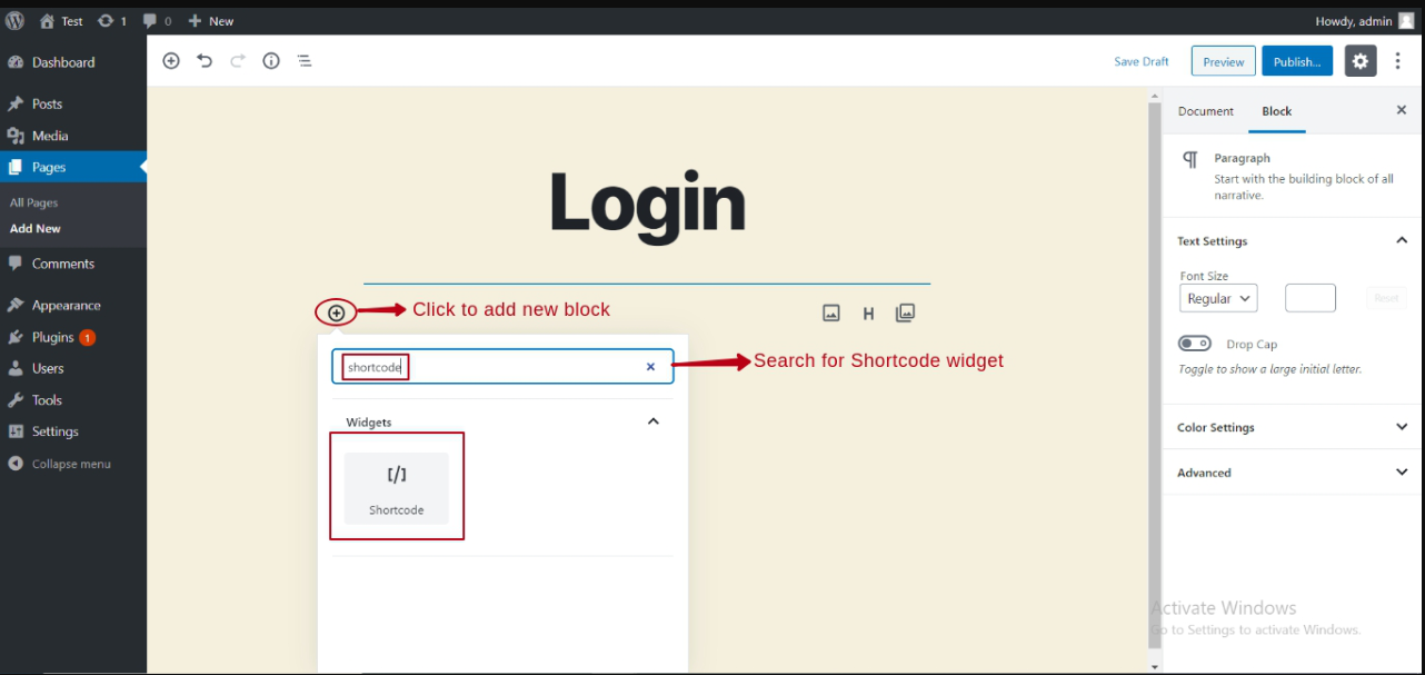 world-press-create-login-page